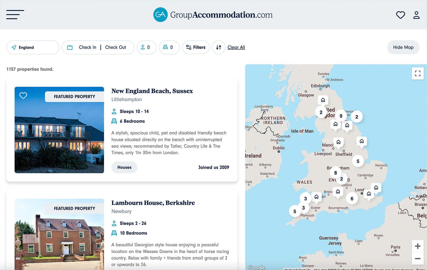 Group Accommodation website project