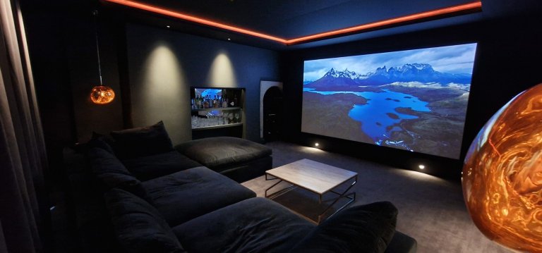 Hidden home tech luxury cinema