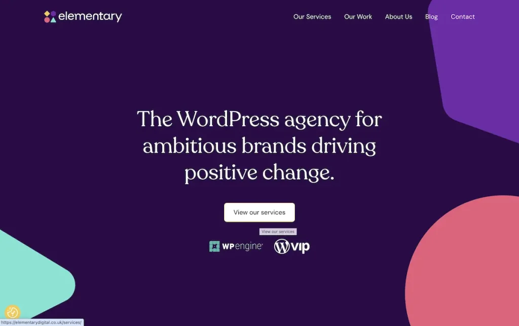 elementary homepage - the best multisite web design agency in the uk in 2026