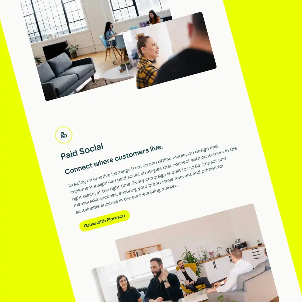 Agency marketing website