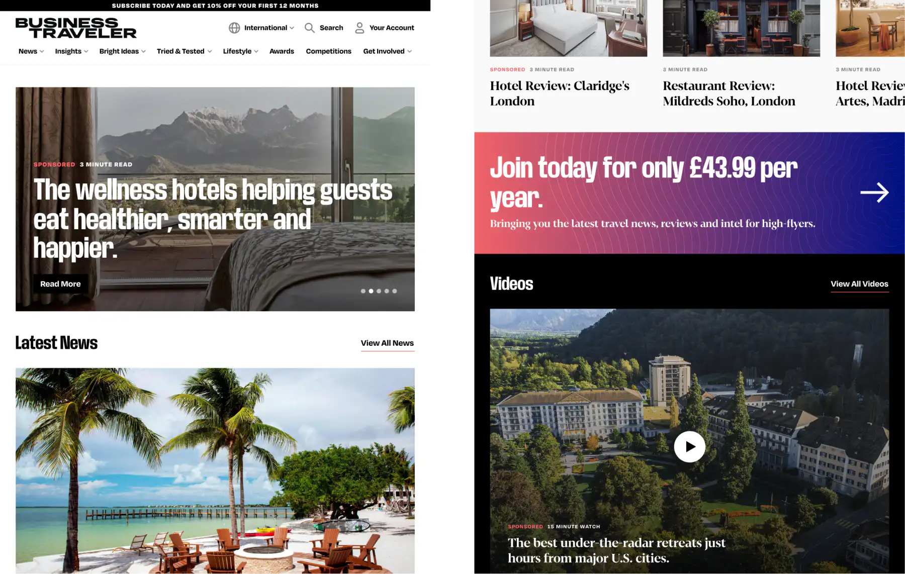 Business Traveller publishing website