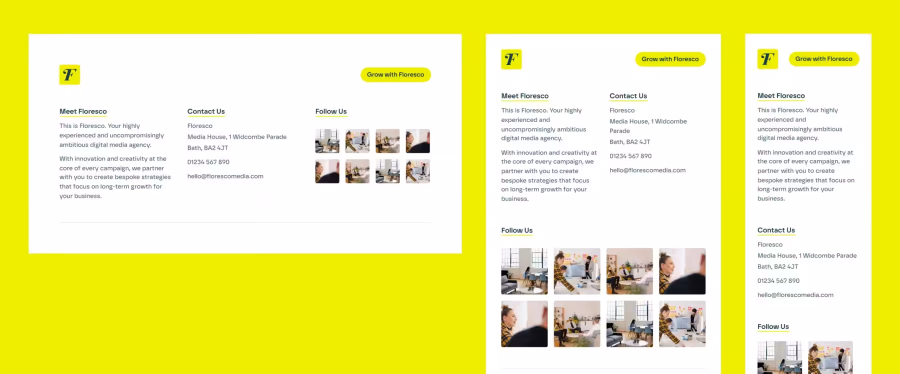 Floresco website design