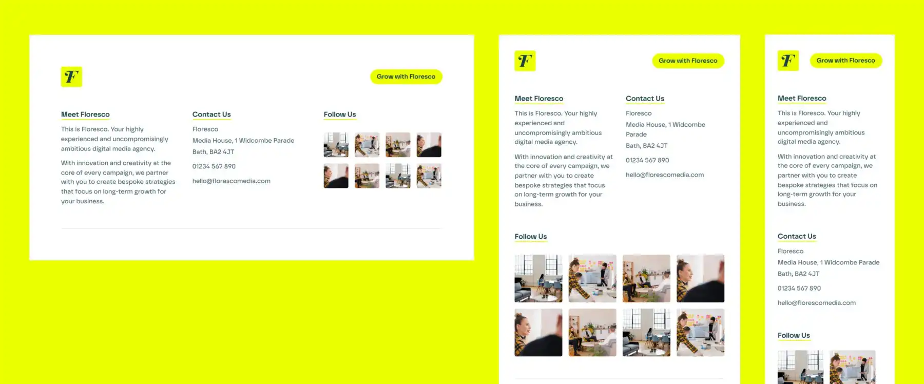 Floresco website design