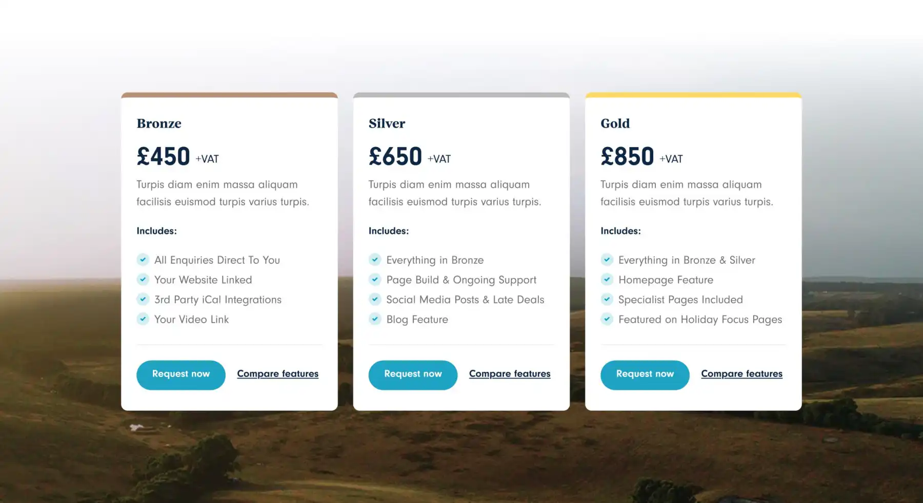 Pricing card ui design