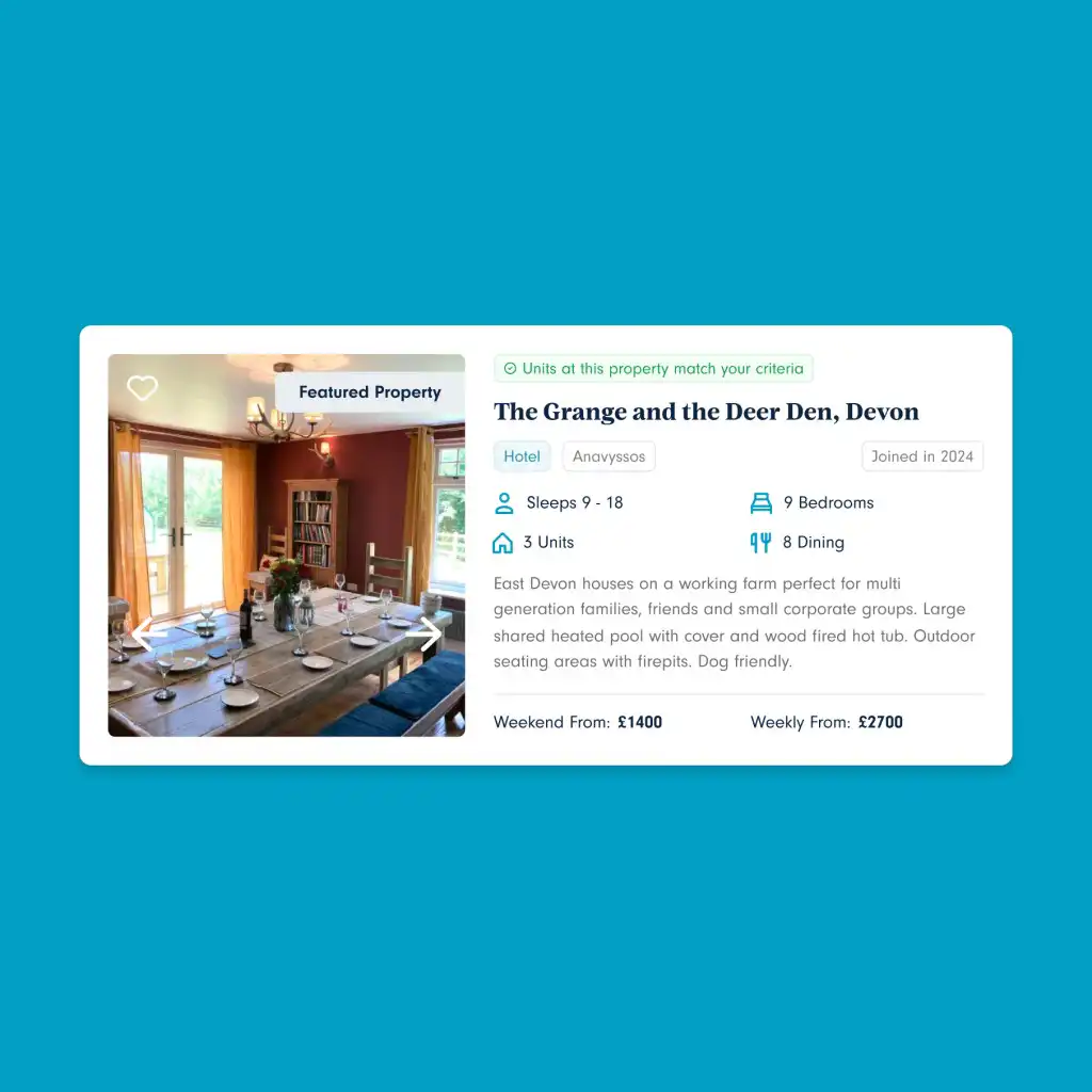 Property card UI design