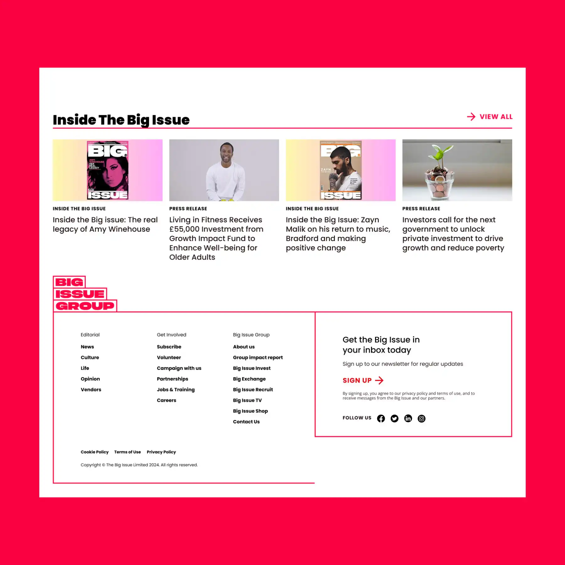 Publishing website design