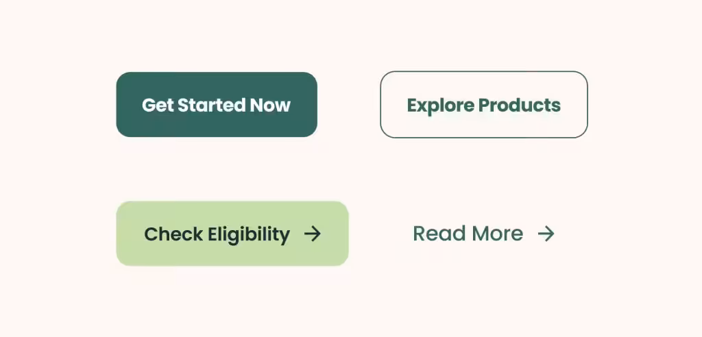 Website ui button elements