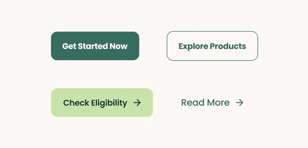 Website ui button elements
