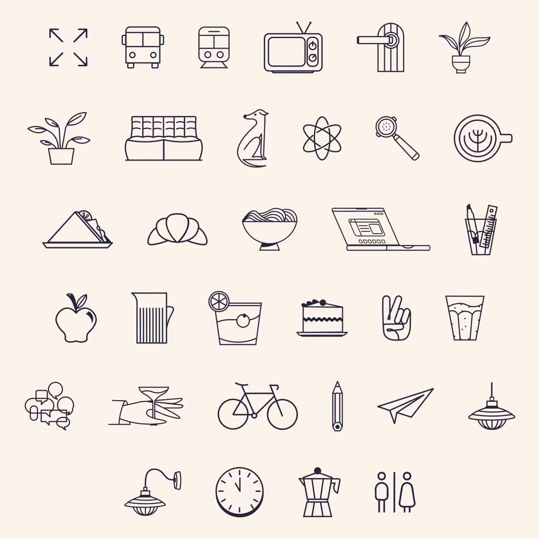 Website icon set