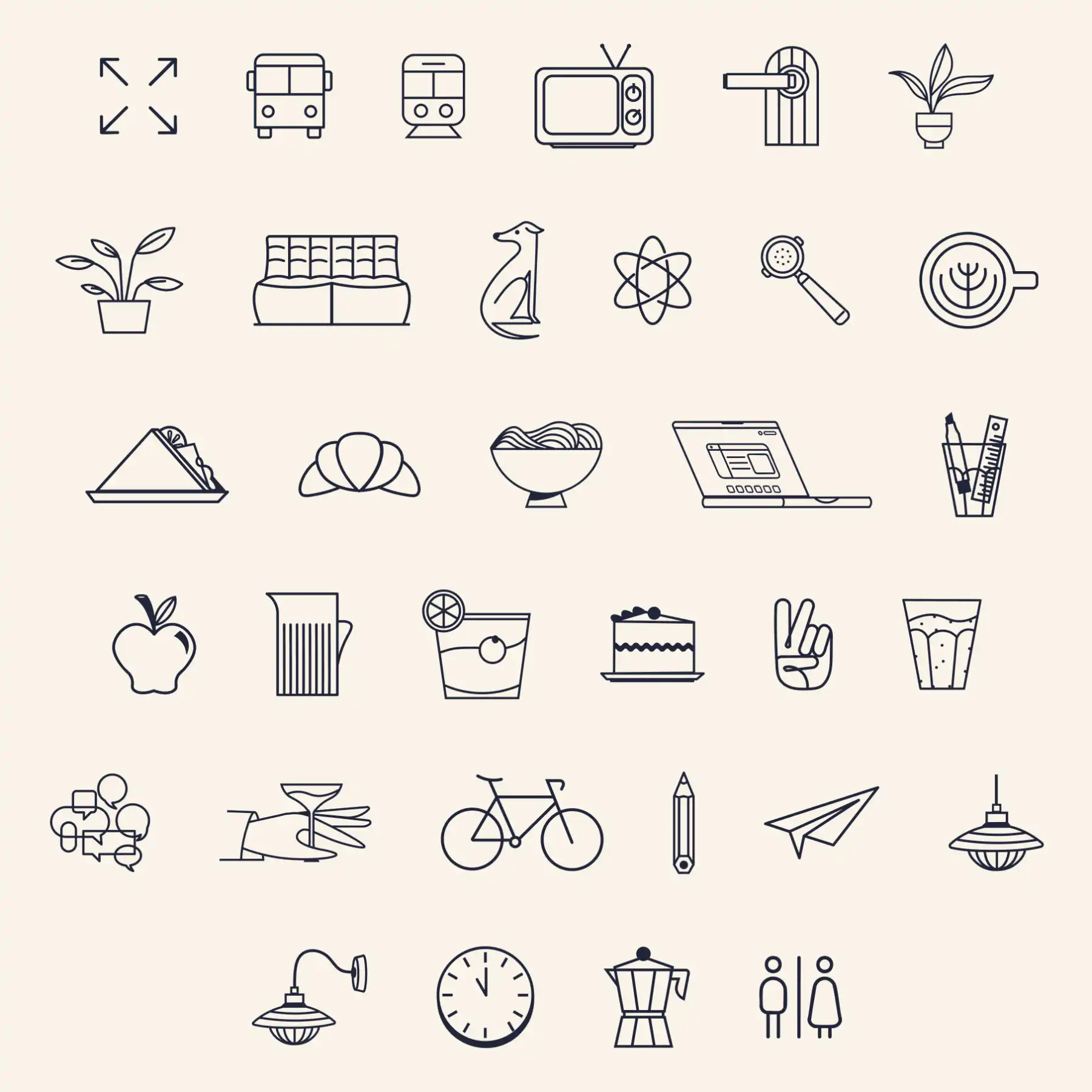 Website icon set