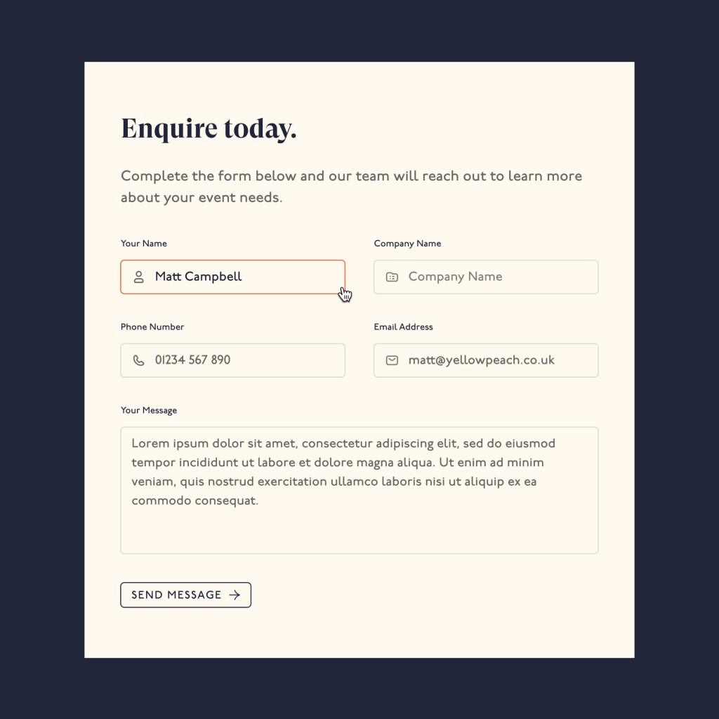 Website UI design