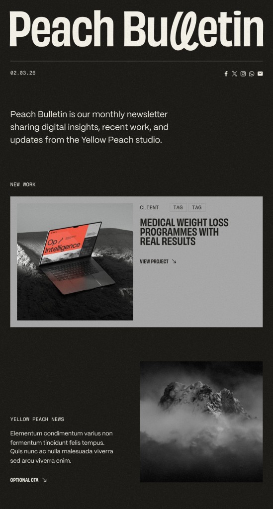 Newsletter bulletin
