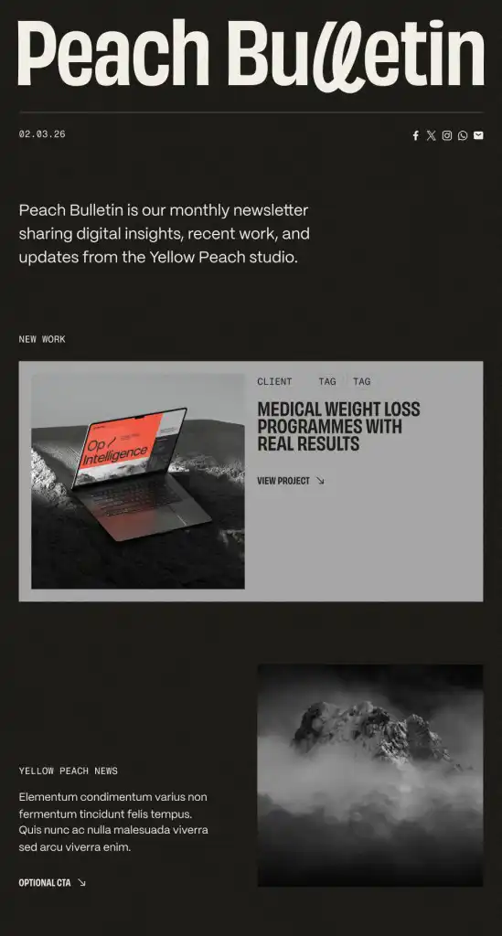 Newsletter bulletin
