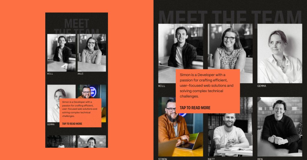 About us web page