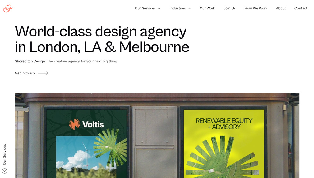 Shoreditch Design Website Hero