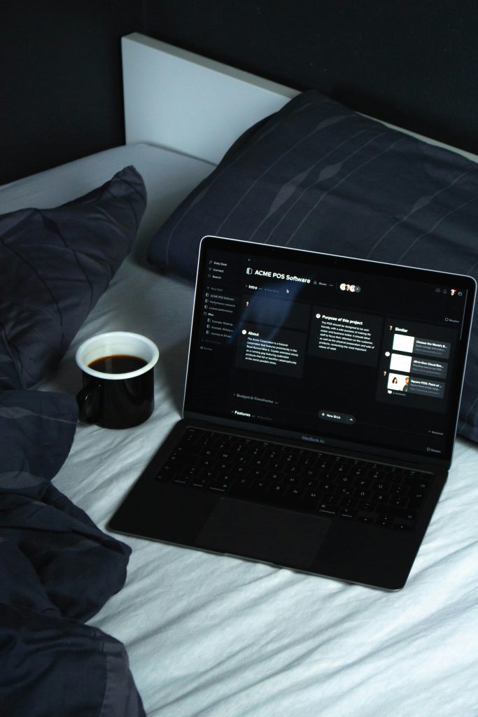 Dark mode website design
