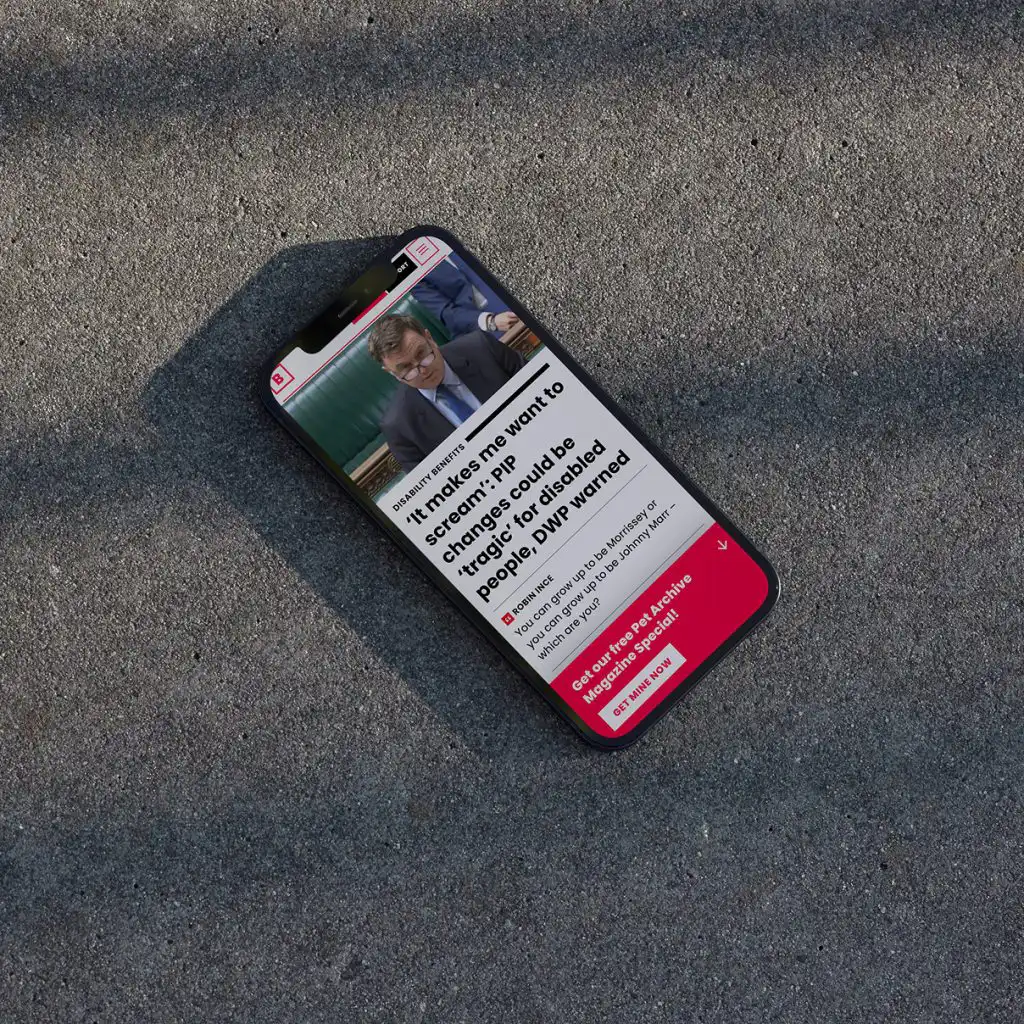 The Big Issue website design